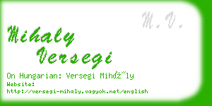 mihaly versegi business card